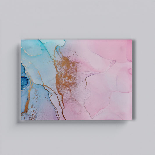 Blue and Pink Marble Abstract Glass Board