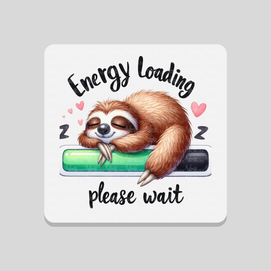 Energy Loading Sloth Coaster