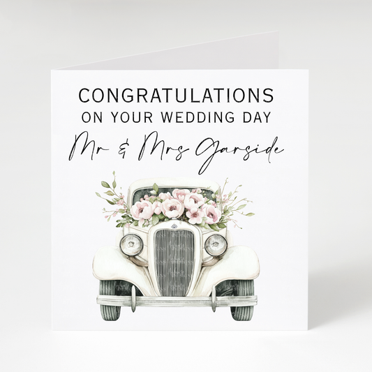 Personalised Congratulations on Your Wedding Day Card