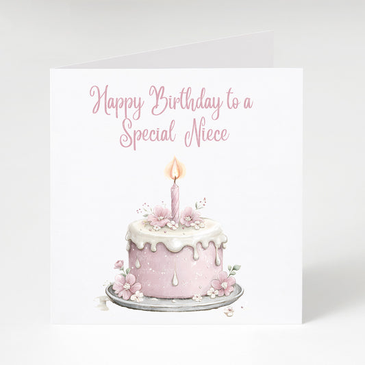 Special Niece Birthday Cake Card