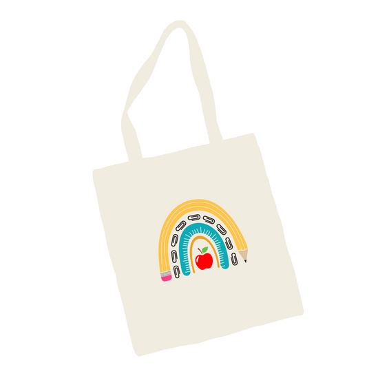 Teacher Rainbow Tote Bag