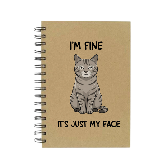 It's Just My Face Cat A5 Notebook