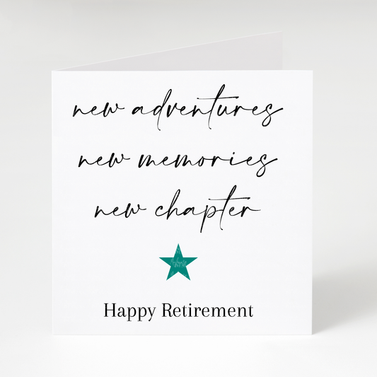 New Adventures Happy Retirement Card