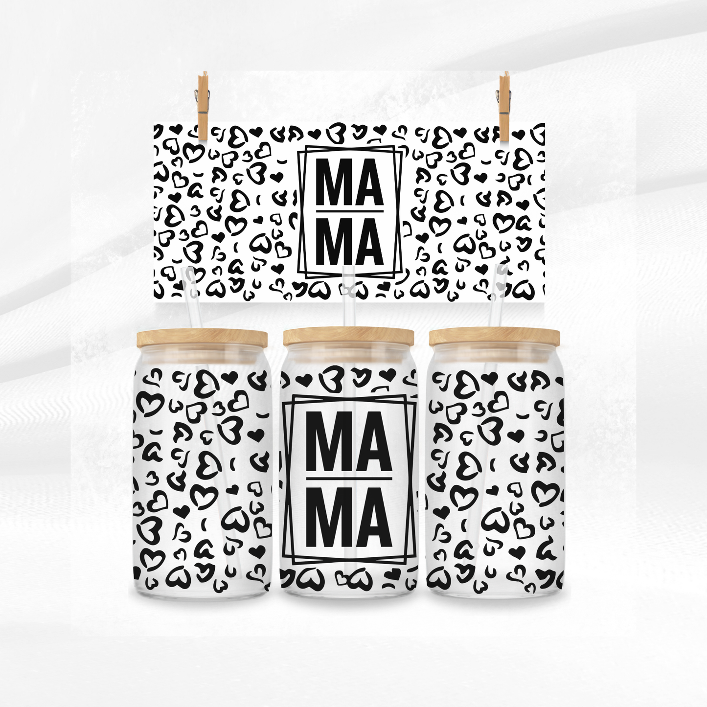 Mama Libbey Glass Can