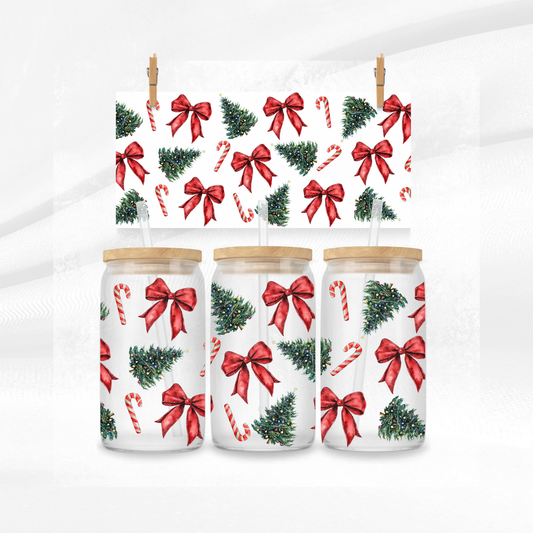 Christmas Trees, Bows and Candy Canes Libbey Can