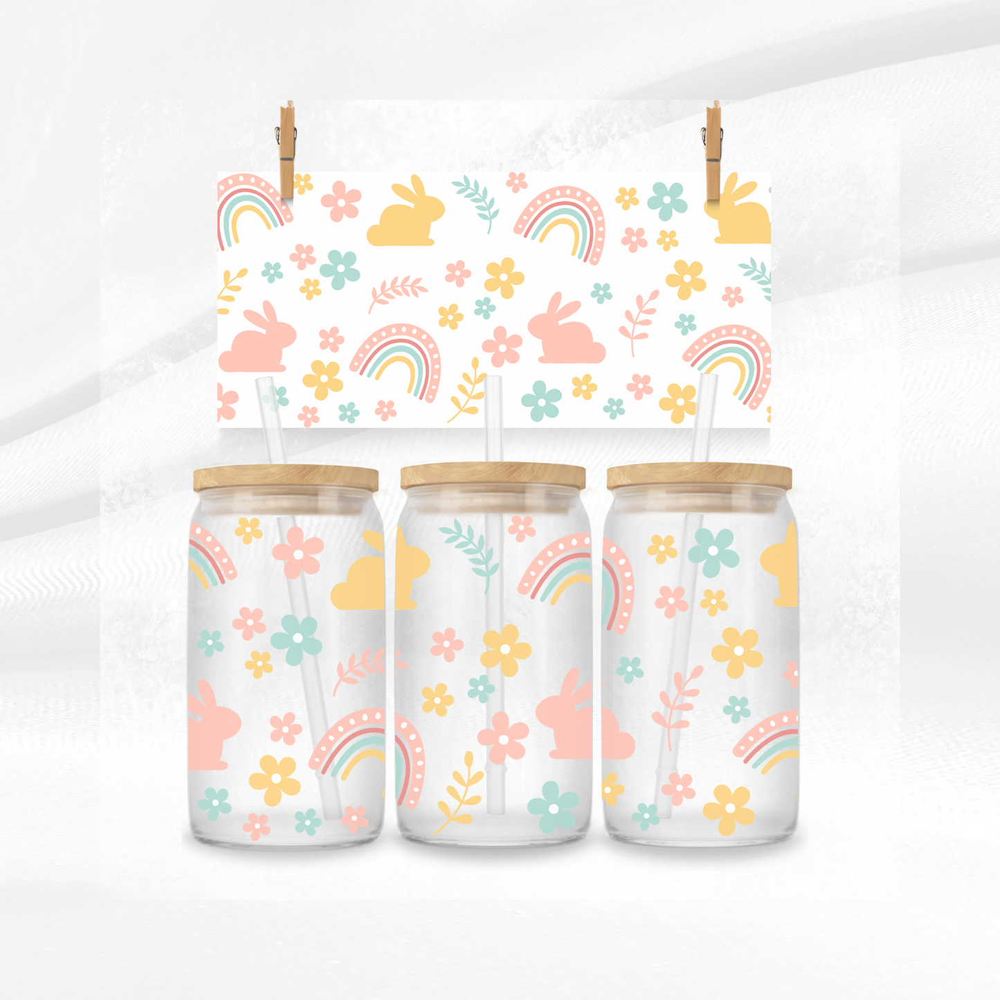 Spring Time Libbey Glass Can