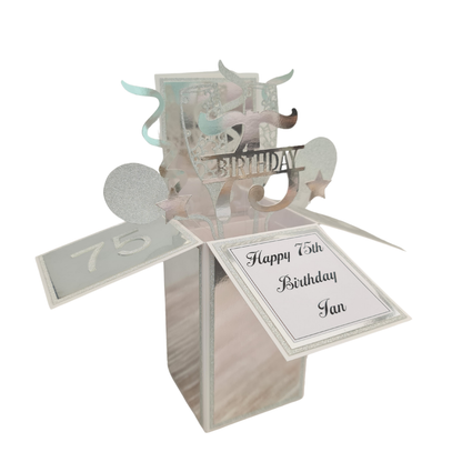 Personalised 75th Birthday Pop Up Card