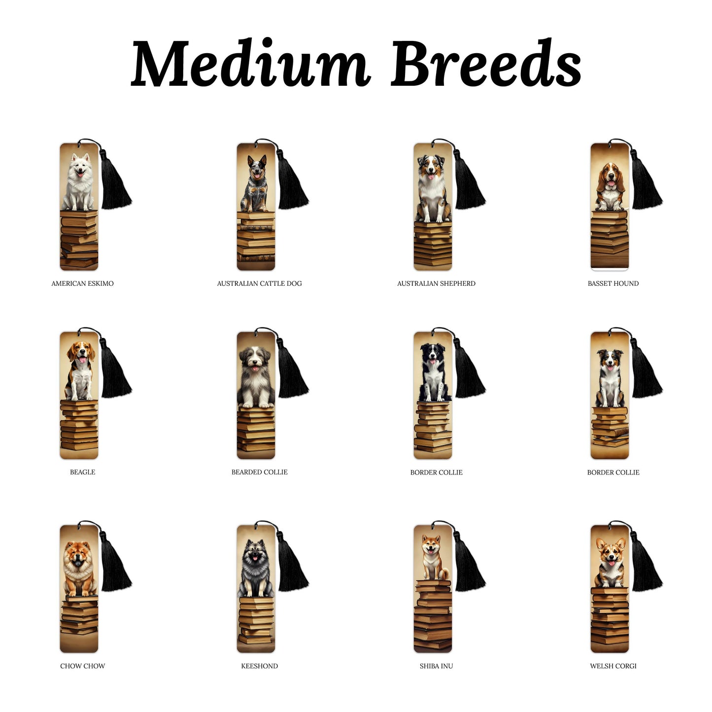 Vintage Dog (Medium Breeds) Bookmark