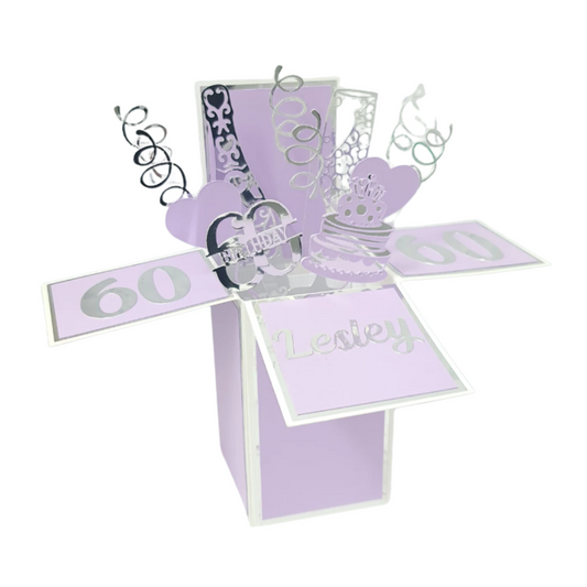 Personalised 60th Birthday Pop Up Card