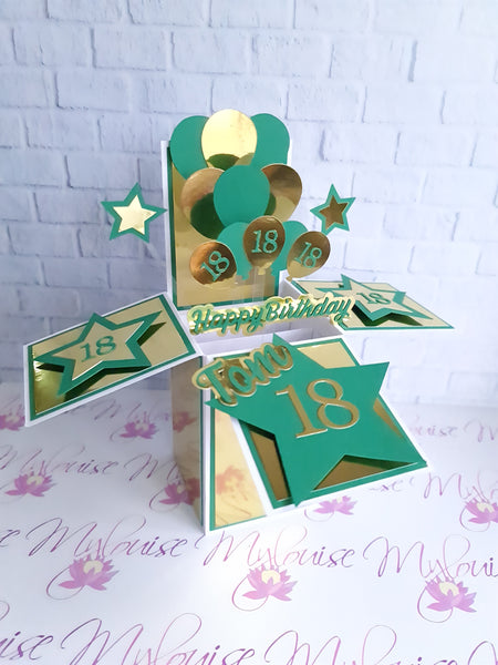 Personalised 18th Birthday Pop Up Card