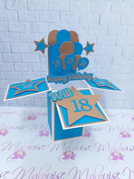 Personalised 18th Birthday Pop Up Card