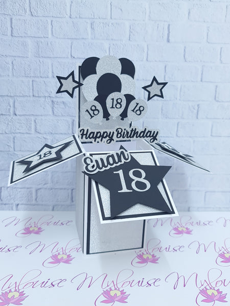 Personalised 18th Birthday Pop Up Card