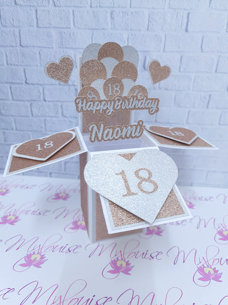 Personalised 18th Birthday Pop Up Card