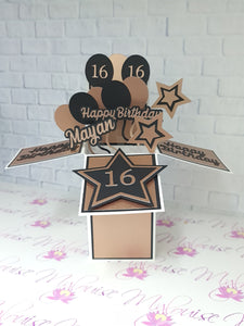 Personalised 16th Birthday Pop Up Card