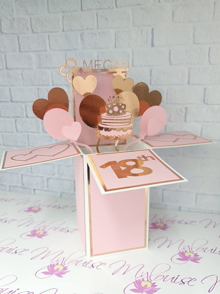 Personalised 18th Birthday Cake Pop Up Card