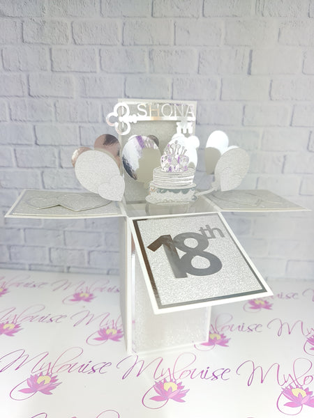 Personalised 18th Birthday Cake Pop Up Card