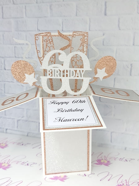 Personalised 60th Birthday Pop Up Card