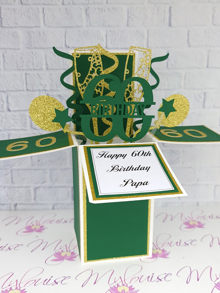 Personalised 60th Birthday Pop Up Card