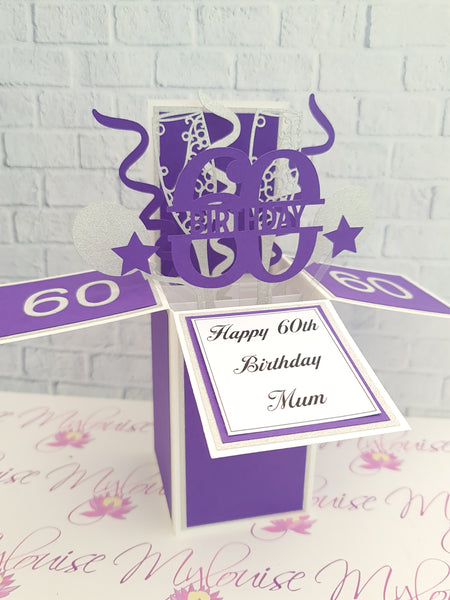 Personalised 60th Birthday Pop Up Card