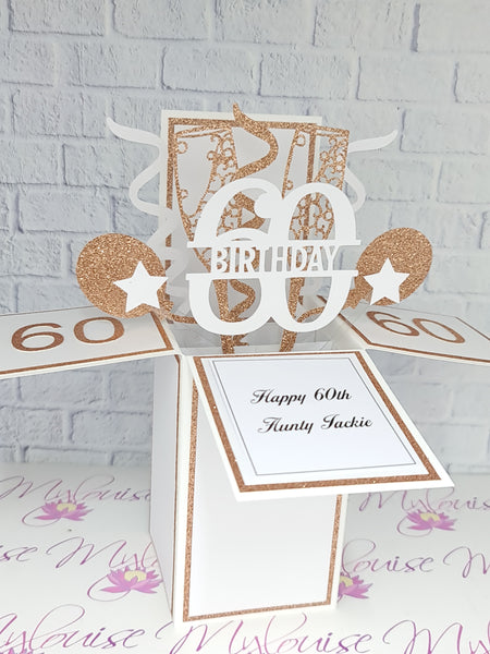 Personalised 60th Birthday Pop Up Card