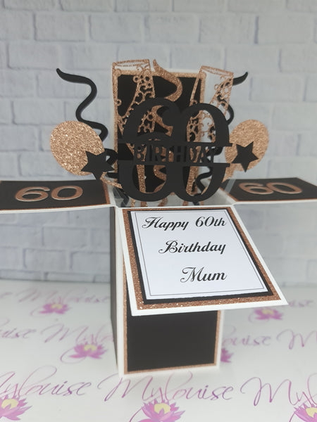 Personalised 60th Birthday Pop Up Card