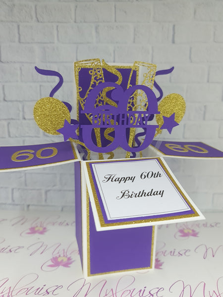 Personalised 60th Birthday Pop Up Card