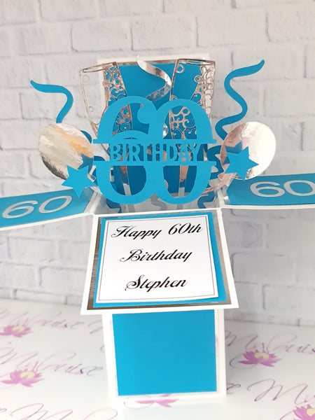 Personalised 60th Birthday Pop Up Card