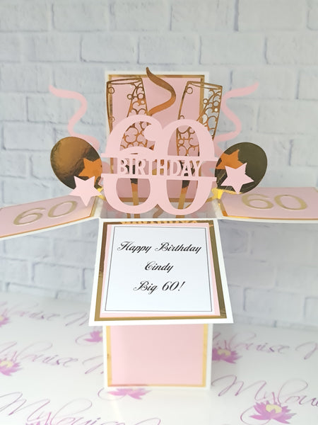 Personalised 60th Birthday Pop Up Card