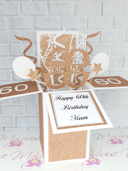 Personalised 60th Birthday Pop Up Card