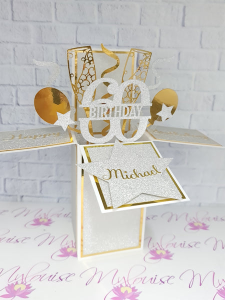 Personalised 60th Birthday Pop Up Card