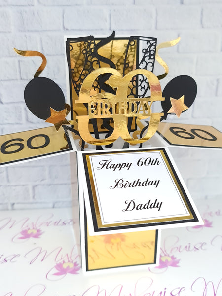 Personalised 60th Birthday Pop Up Card