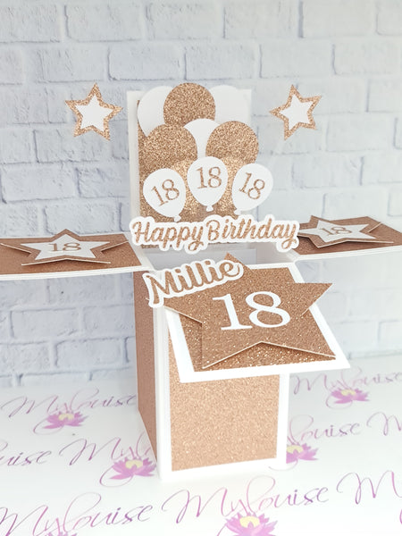 Personalised 18th Birthday Pop Up Card