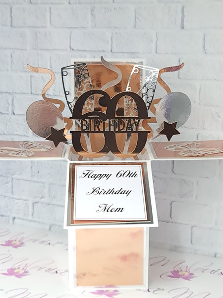 Personalised 60th Birthday Pop Up Card