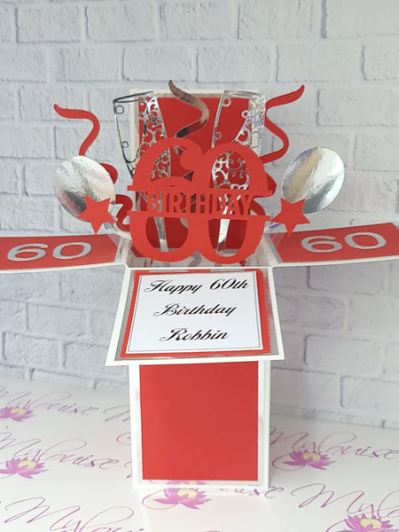 Personalised 60th Birthday Pop Up Card