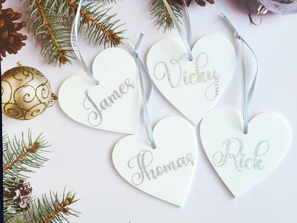 Personalised Heart Tree Ornaments