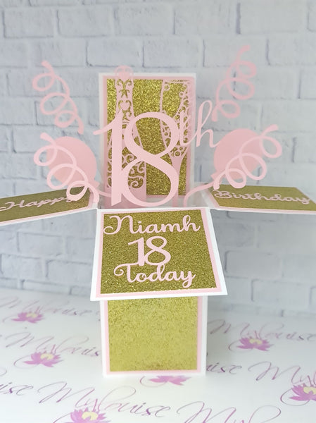 Personalised 18th Birthday Pop Up Card