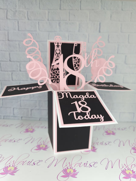 Personalised 18th Birthday Pop Up Card