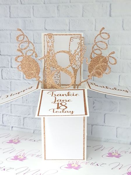 Personalised 18th Birthday Pop Up Card