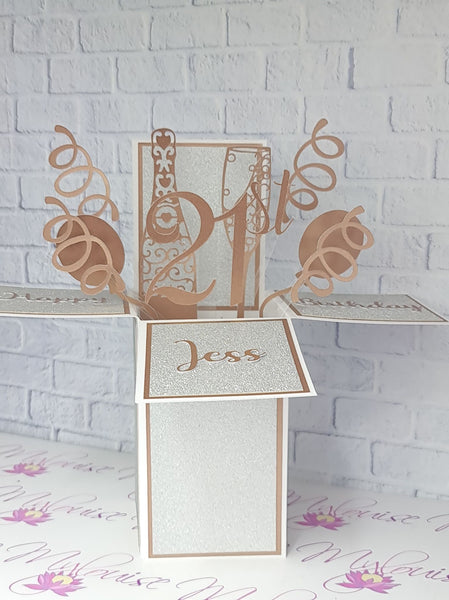 Personalised 21st Birthday Pop Up Card