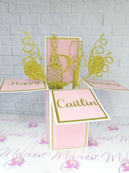 Personalised 21st Birthday Pop Up Card