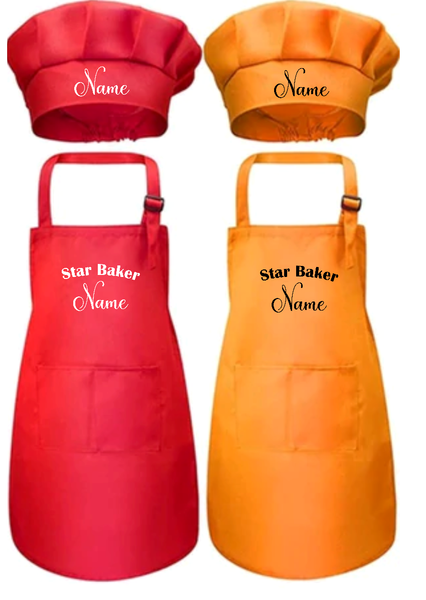 Kids Personalised Apron & Hat Set