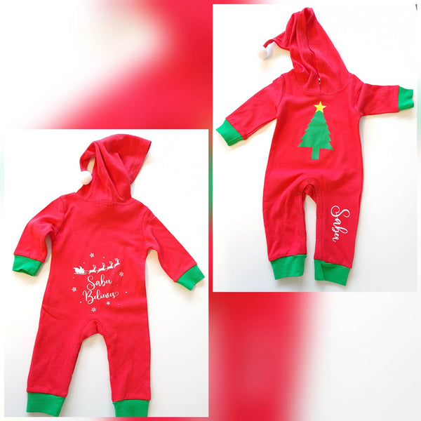 Personalised Christmas Baby Romper