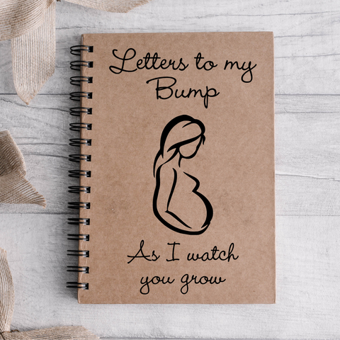 Custom A5 notebook, Letters to My Bump As I Watch You Grow