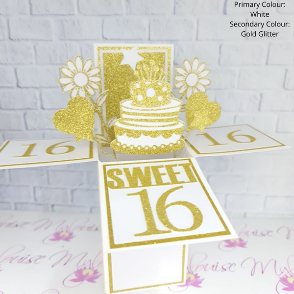 Personalised 16th Birthday Pop Up Card