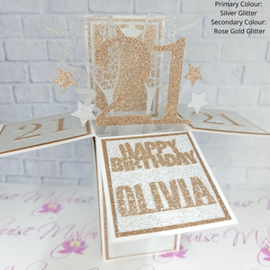 Personalised 21st Birthday Pop Up Card