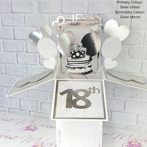 Personalised 18th Birthday Cake Pop Up Card