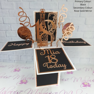 Personalised 18th Birthday Pop Up Card