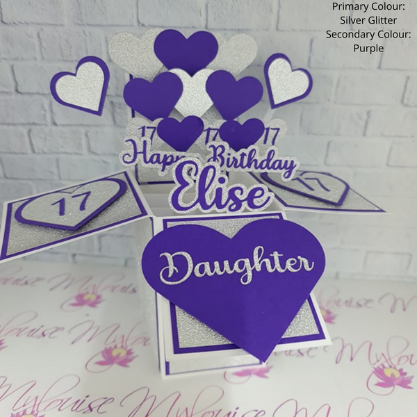 Personalised 17th Birthday Pop Up Card