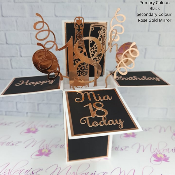 Personalised 18th Birthday Pop Up Card