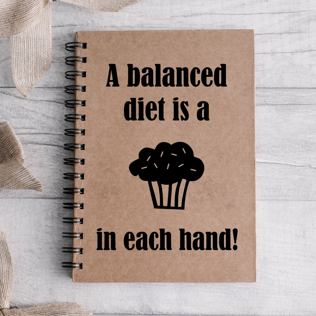 A5 Funny Diet Cupcake Notebook Bullet Journal